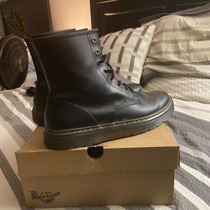 Men’s black Dr. Martins boots